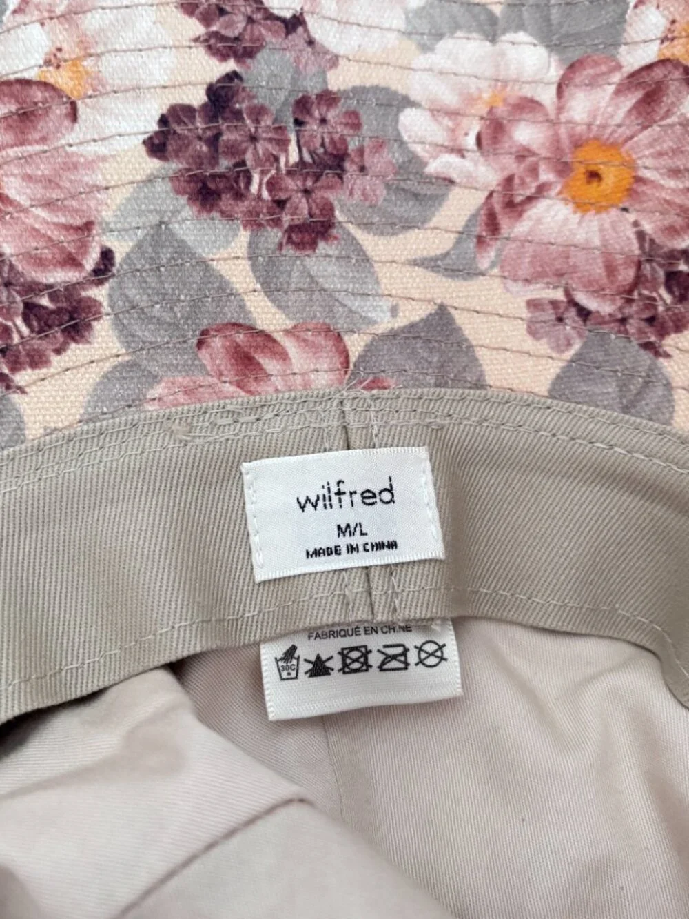 Aritzia Wilfred Memory Floral Twill Bucket Hat